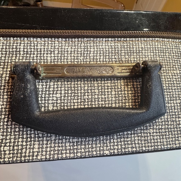 Vintage 60s Blondy travel case, black and white carry-on, hard shell, zipped - Picture 2 of 10